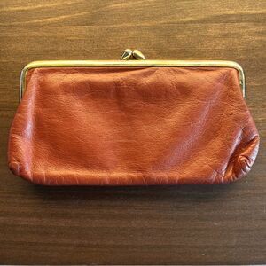 Vintage St. Thomas Brown Leather Kiss Lock Wallet Case